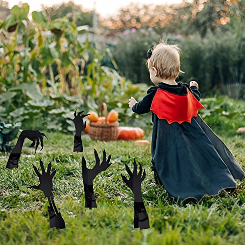 Halloween Yard Sign Stakes Decorative Ghost Hand Garden Stakes Outdoor Decorations Yard Art Decor Yard Yard Signs Halloween Outdoor Statues Props Scary Holiday Home Patio Party Supplies (A04)