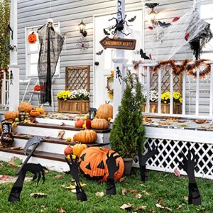 Halloween Yard Sign Stakes Decorative Ghost Hand Garden Stakes Outdoor Decorations Yard Art Decor Yard Yard Signs Halloween Outdoor Statues Props Scary Holiday Home Patio Party Supplies (A04)