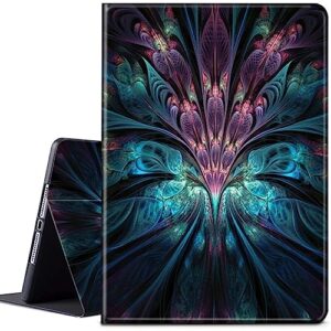 cgfghhuy for kindle fire 7 tablet case 2019/2017 release 9th/7th generation 7 inch lightweight protective pu leather smart stand cover with auto wake sleep - peacocks feathers