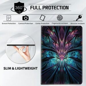 CGFGHHUY for Kindle Fire 7 Tablet Case 2019/2017 Release 9th/7th Generation 7 inch Lightweight Protective PU Leather Smart Stand Cover with Auto Wake Sleep - Peacocks Feathers