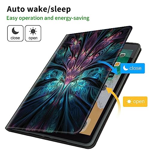 CGFGHHUY for Kindle Fire 7 Tablet Case 2019/2017 Release 9th/7th Generation 7 inch Lightweight Protective PU Leather Smart Stand Cover with Auto Wake Sleep - Peacocks Feathers