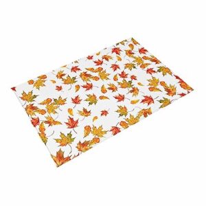 Fall Maple Leaf Outdoor Area Rug 4'x6',Patio Balcony Porch Front Door Camping Camper Deck Runner Rug,Washable Carpet Indoor Living Room/Kitchen,Hallway Floor Mat Thanksgiving Autumn Orange Leaves