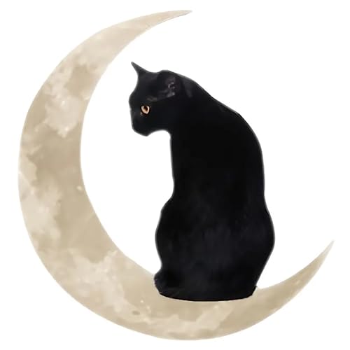 1pc Halloween Metal Sign Black Cat Moon Wall Hanging 11.8'' X 11.8'' Back Cat Metal Sign Wall Decoration For Halloween Decorations Wall Art Home Office Bedroom Living Room Bathroom Wall Decor