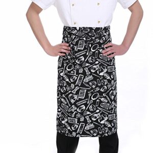 zuarfy Kitchen Aprons Half-length Long Waist Apron Catering Chefs Waiters Uniform New