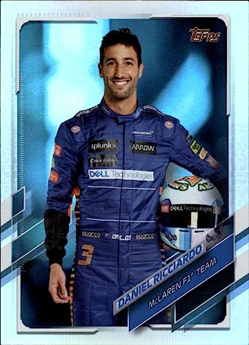 2021 Topps Formula 1 Rainbow Foil Racing #5 Daniel Ricciardo McLaren F1 Team Official Trading Card (Stock Photo shown, card in Near Mint to Mint Condition)