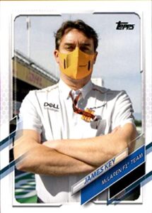 2021 topps formula 1 racing #87 james key mclaren f1 team official trading card (stock photo shown, card in near mint to mint condition)