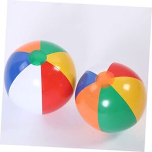 ibasenice 24 Pcs Inflatable Ball Outdoor Toy Outside Summer Toys Kids Beach Toys Blowing Pool Ball Colored Rainbow Beach Balls Outside Toys Water Balloons Water Ball Toy PVC Play Ball PVC