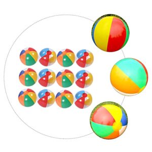 ibasenice 24 Pcs Inflatable Ball Outdoor Toy Outside Summer Toys Kids Beach Toys Blowing Pool Ball Colored Rainbow Beach Balls Outside Toys Water Balloons Water Ball Toy PVC Play Ball PVC