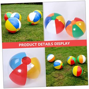 ibasenice 24 Pcs Inflatable Ball Outdoor Toy Outside Summer Toys Kids Beach Toys Blowing Pool Ball Colored Rainbow Beach Balls Outside Toys Water Balloons Water Ball Toy PVC Play Ball PVC
