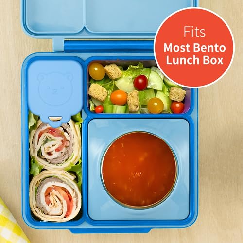 MUUPEG 2PCS Dips Containers Fits Most Bento Lunch Box To Go, Leakproof Salad Dressing Container Fits Lunch Box for Kids, Food Grade Silicone Condiment Container with Lids (Blue & Lime)