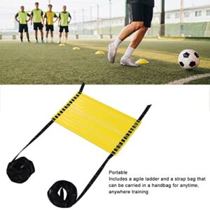 plplaaoo Agile Ladder Football Step Training Rope Ladder Agile Training Speed Ladder with Scale 6m 12 Rungs Workout Ladder for Ground Ladder Drills Speed Training Kit Set for Soccer Boxing Footwork