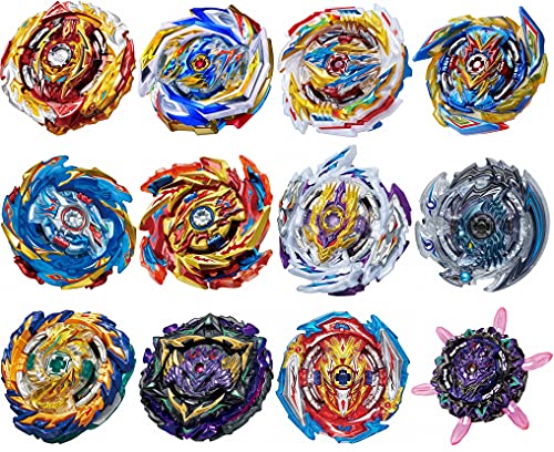 Gyros 12 Pieces Pack, Bey Battling Top Battle Burst High Performance Set with Stickers, Birthday Party School Gift Idea Toys for Boys Kids Children Age 6+