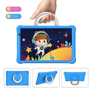 Kids Tablet, 10 Inch Tablet for Kids 7GB(4+3 Expand) RAM+64GB/1TB ROM Android 13 Tablet for Toddler with Case, WiFi, Bluetooth, Dual Camera, Parental Control, Google Play Store Pre Installed (Blue)