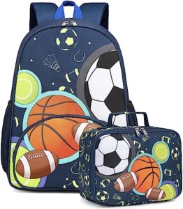 backpack for kids boys girls preschool kindergarten bookbag set with lunch box soccer toddler school bag