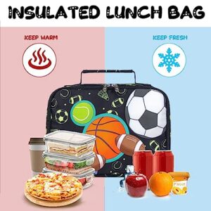 Backpack for Kids Boys Girls Preschool Kindergarten Bookbag Set with Lunch Box Soccer Toddler School Bag