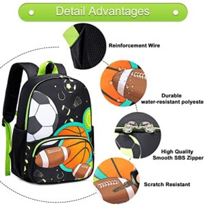 Backpack for Kids Boys Girls Preschool Kindergarten Bookbag Set with Lunch Box Soccer Toddler School Bag