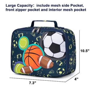 Backpack for Kids Boys Girls Preschool Kindergarten Bookbag Set with Lunch Box Soccer Toddler School Bag