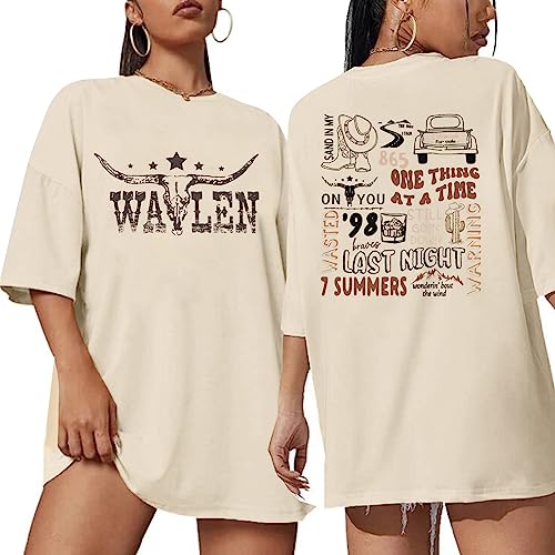 Cow Skull Shirts for Women Western Graphic T Shirts Oversized Country Music Shirt Rodeo Cowboy Graphic Tee