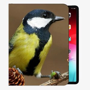 YENDOSTEEN iPad Air 5th Generation Case 2022 / iPad Air 4th 2020 Case 10.9 Inch,Bird Titmouse Cones Tree iPad 10 Gen Case for iPad 10th Generation iPad A2696 A2757 A2777