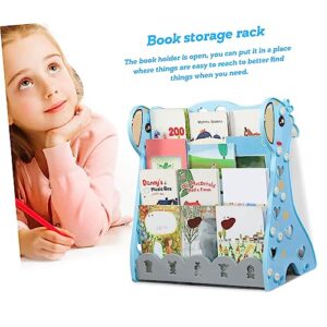 Small Bookshelf Kindergarten Bookshelf Kids Bookcase Book Shelf for Kids Rooms Storage Frame Kindergarten Bookcase Divided Desk Shelf Home Book Stand Water Proof Storage Rack