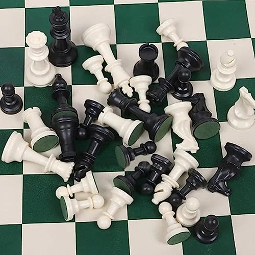 Portable Chess Checkers Set,Professional Tournament Chess Board with Chess Checkers,2 in 1 Travel Board Games for Kids and Adults, Folding Roll up Chess Game Sets