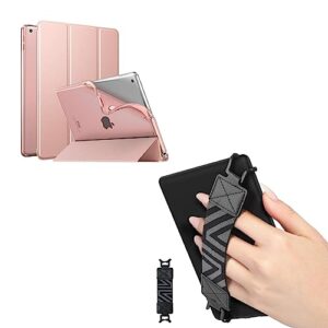 moko ipad 10.2 case for ipad 9th generation 2021+security hand-strap for 6-8" kindle ereaders fire tablet