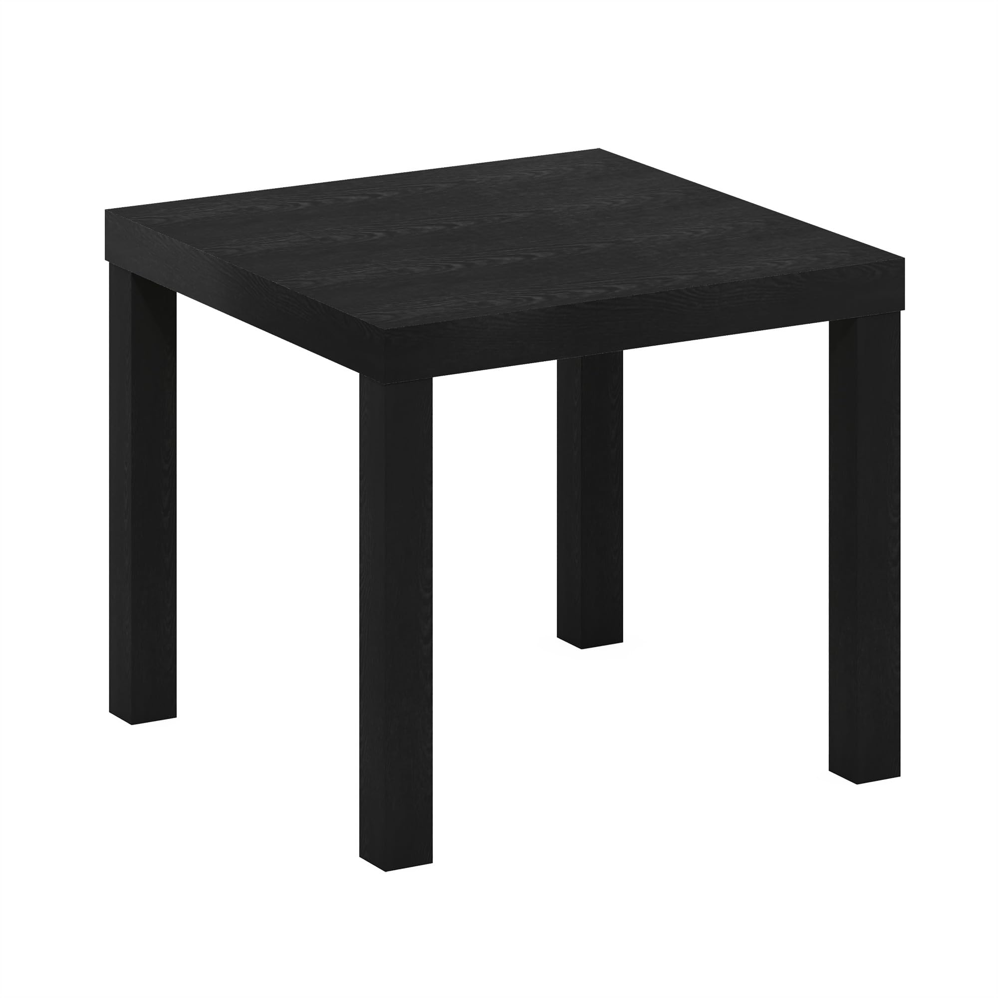 Furinno Classic Homey Square Parsons Side End Table, 1, Black