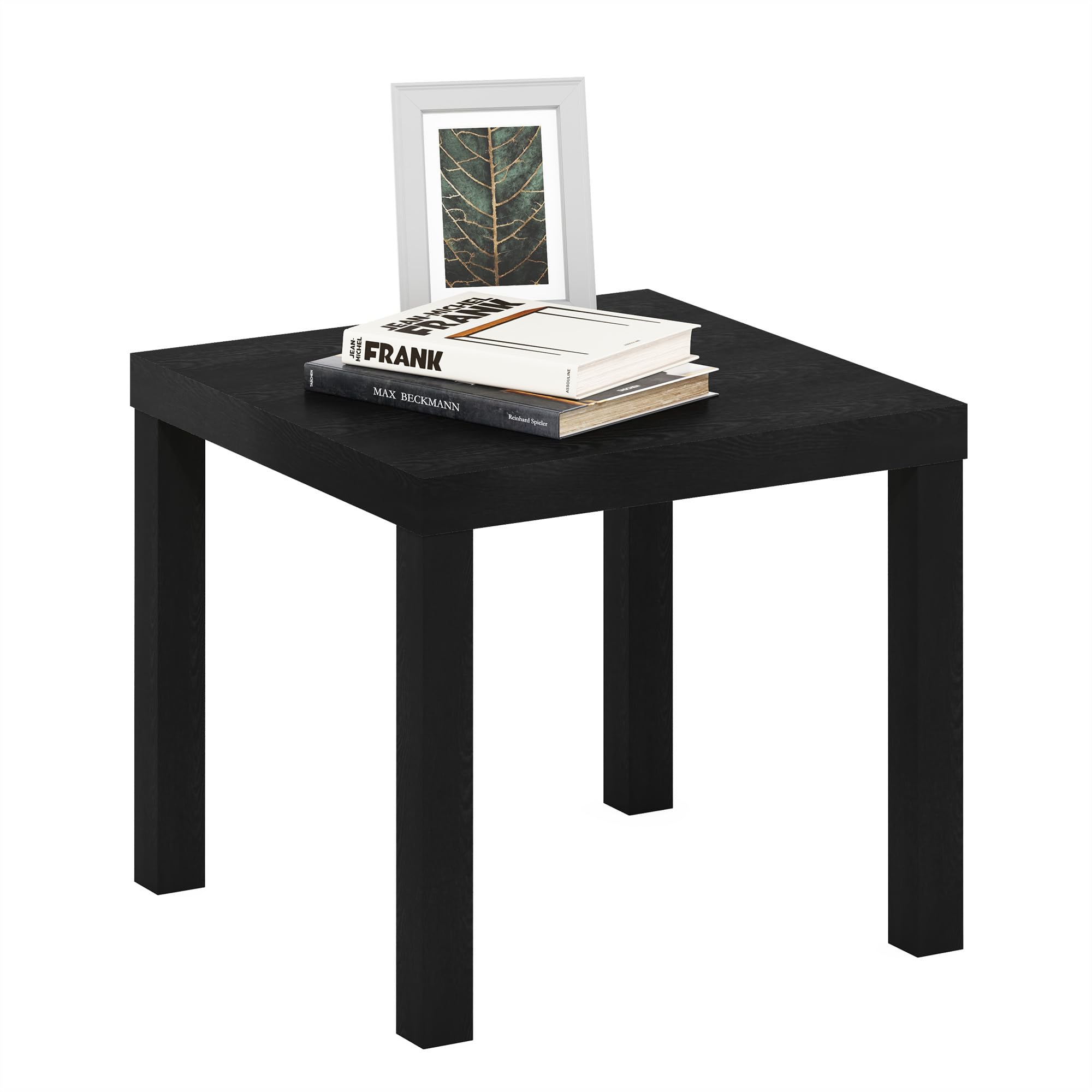 Furinno Classic Homey Square Parsons Side End Table, 1, Black