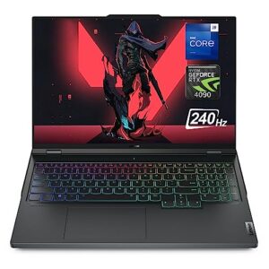 lenovo legion pro 7 gaming laptop, 16" wqxga 240hz, 13th gen intel core i9-13900hx, nvidia geforce rtx 4090, 64gb ddr5 ram, 2tb ssd, rgb backlit kb, webcam, hdmi, rj45, wi-fi 6, windows 11 home