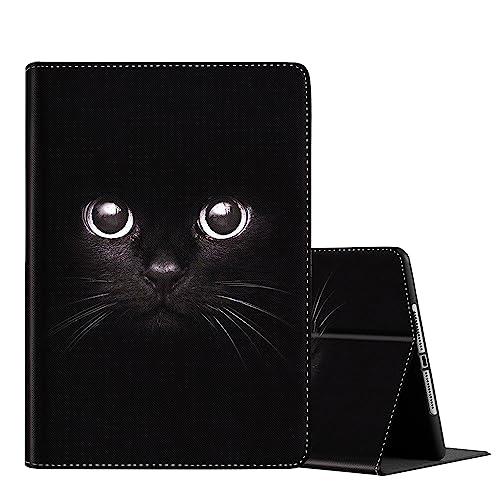 Case for iPad Pro 11 Inch 4th/3rd/2nd/1st Generation 2022/2021/2020/2018, Multi-Angle Smart Stand Cover Auto Sleep/Wake Fit iPad Air 4/5，Black Cat