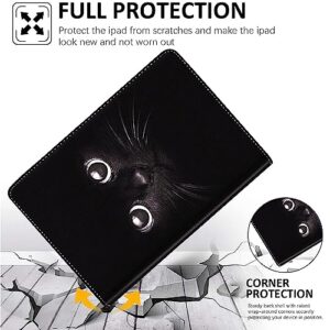 Case for iPad Pro 11 Inch 4th/3rd/2nd/1st Generation 2022/2021/2020/2018, Multi-Angle Smart Stand Cover Auto Sleep/Wake Fit iPad Air 4/5，Black Cat