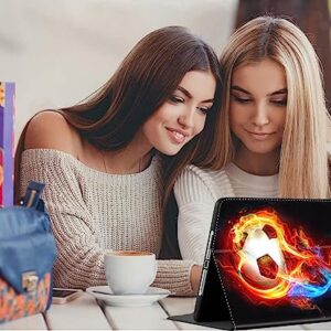 Case for iPad Pro 11 Inch 4th/3rd/2nd/1st Generation 2022/2021/2020/2018, Multi-Angle Smart Stand Cover Auto Sleep/Wake Fit iPad Air 4/5，Color Flame Soccer