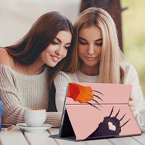 Case for Amazon Fire 7 Tablet (Only fit 12th Generation, 2022 Release) Slim PU Leather Multi-Angle Smart Folio Stand Cover with Auto Wake Sleep, Cat Paw