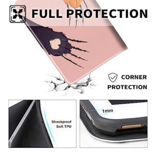 Case for Amazon Fire 7 Tablet (Only fit 12th Generation, 2022 Release) Slim PU Leather Multi-Angle Smart Folio Stand Cover with Auto Wake Sleep, Cat Paw