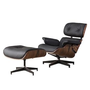 marury modern home office desk chair, single sofa chair real leather lounge chair ergonomic designed desk recliner chair, for home office make up