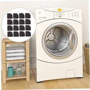 OSALADI 24pcs Washing Machine Floor Mat Furniture Risers Washer Foot Pads Bed Risers Home Furniture Anti-Slip Pad for Washer Household Shocks Pad Anti-Slip Cushion Black Appendix Non-Slip