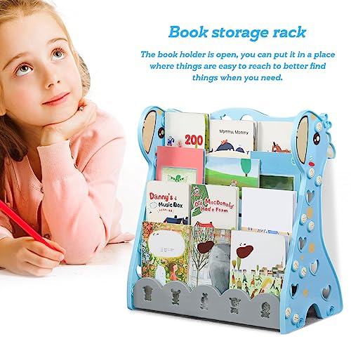 Homoyoyo Small Bookshelf Kids Bookshelf Freestanding Bookcase Small Open Shelf Nursery Book Shelves Cute Storage Organizer Kindergarten Book Storage Rack for Books Magazines Coloring Book