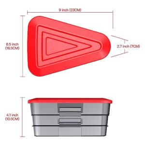 Pizza Storage Container, Expandable Pizza Slice Container, Reusable Pizza Pan Pizza Box Set with Lids to Leftover Organization and Space Saver