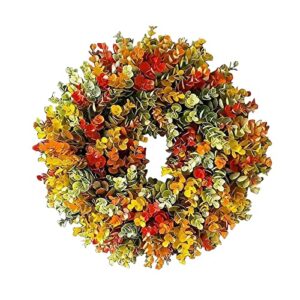 thanksgiving front door wreath fall winter, christmas wreaths fall door grasses pinecones outside decor party artificial white welcome sign porch wall harvest mantle small large wreaths foliage