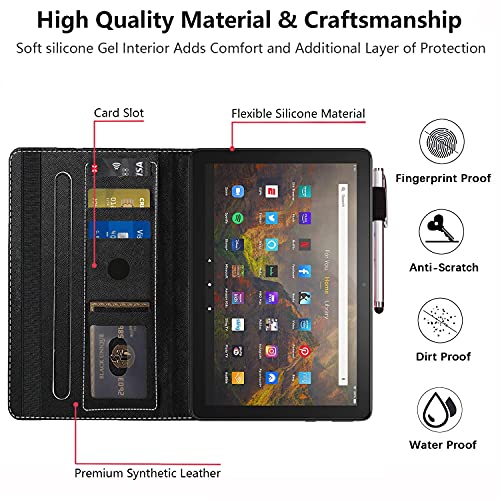 Case for All-New Amazon Kindle Fire 7 (2022 Release-12th Generation), Multi-Angle Smart Stand Cover Auto Sleep/Wake for Amazon Kindle Fire HD 7 Tablet，Cow Skin Pattern