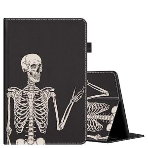 case for all-new amazon kindle fire 7 (2022 release-12th generation), multi-angle smart stand cover auto sleep/wake for amazon kindle fire hd 7 tablet，skeleton skull