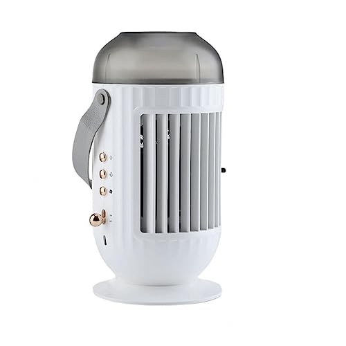 Mini Ac Unit - 400ml water tank Mini Portable Ac Unit - Portable Cooler with 3 wind speeds, 3 color light, Camping Ac for Home Bedroom Office Car