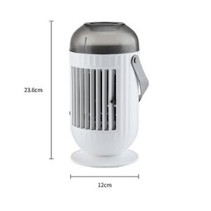 Mini Ac Unit - 400ml water tank Mini Portable Ac Unit - Portable Cooler with 3 wind speeds, 3 color light, Camping Ac for Home Bedroom Office Car