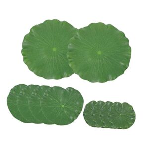 dechous lily pad 10pcs fish tank simulated lotus leaf faux greenery artificiales para fake plant decor water flower floating foam water s pond lilly pad garden lotus leaves