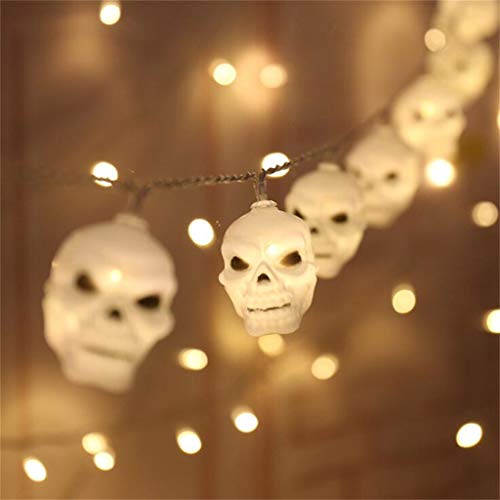 Halloween Decorations Indoor Outdoor Skull Led Lights Halloween Lights Halloween Party Decorations Spooky Skull Decor Happy Halloween Sign Halloween Scary Decorations 9.84 Feet (USB)