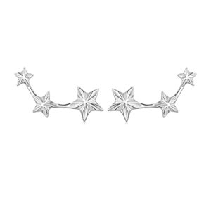 simple star earrings 925 sterling silver fashion personality shining samsung earrings suitable for young and beautiful women