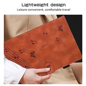 Business Special Butterfly Phonogram Pattern Cover with 2 Credit Card Slots Pencil Holder Kickstand Protective Case for iPad Air 1/iPad 5 9.7"-Brown