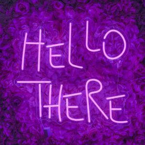 Hello There, Hell Here Neon Sign, Halloween Decor Lights, Horror Decor with Flickering Neon Lights | Room Decoration, Led Neon Wall Lights