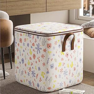 AZXY Clothes Storage Bags Large Capacity, Closet Organizers and Storage Bins, Foldable Wardrobe Storage Toy Containers Box with Lids and Handles for Blanket Comforter Clothing Bedding (L)