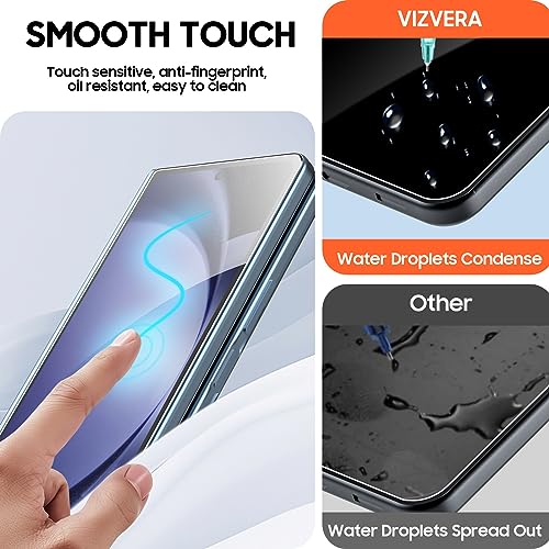 Vizvera【2 Pack Galaxy Z Fold 5 Inner Screen Protector EPU Film+2 Pack Fold 5 Front Screen Flexible Film】With 2 Pack Camera Lens Protector Accessories HD Transparent High Clarity, Anti-Shatter, Bubble Free for Samsung Galaxy Z Fold 5 5G Screen Protector-